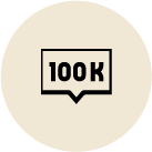 100k Unique visits per month Icon