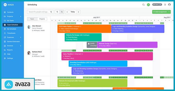 Avaza-resource-scheduling