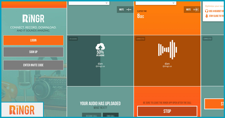 Ringr dashboard
