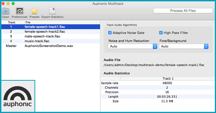 Auphonic multitrack Podcast Recording Apps