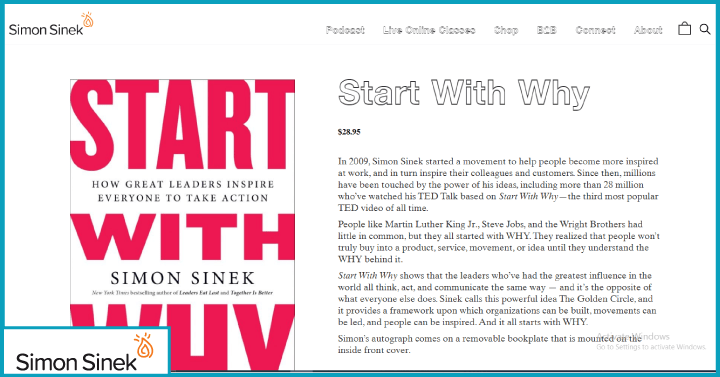 Start with Why, Simon Sinek