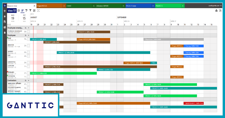Ganttic- Best for project resource management