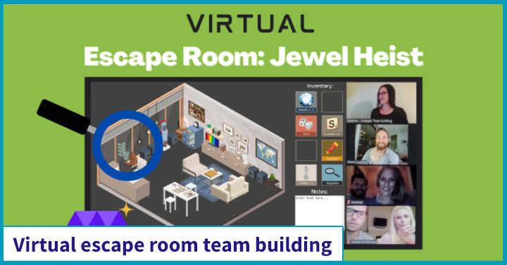 Virtual escape room team building