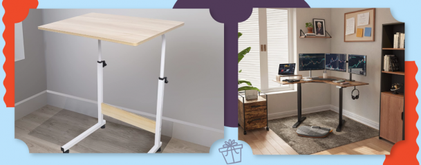 wooden standing desk