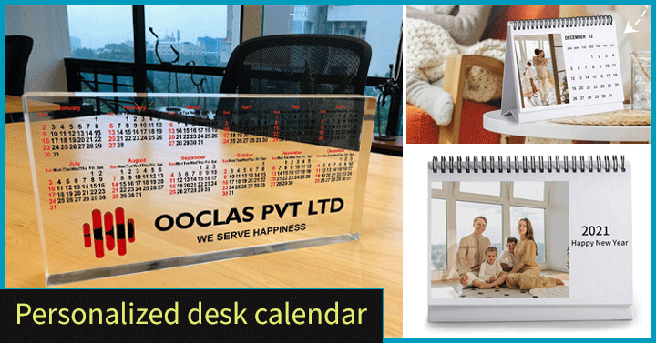 Personalized desk calendar