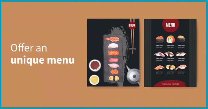 Offer an Unique Menu