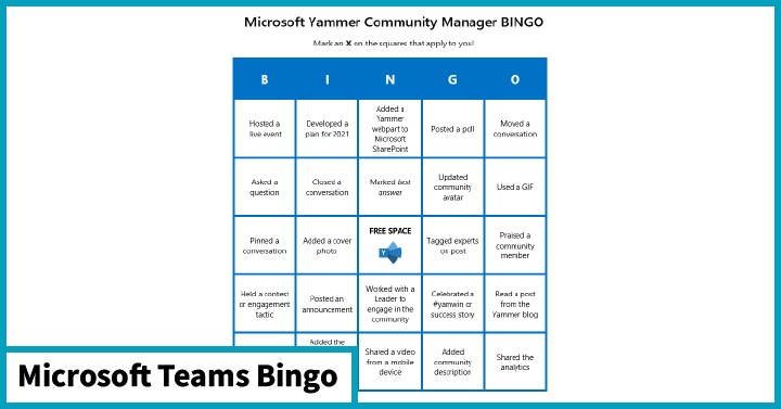 Microsoft Teams Bingo 