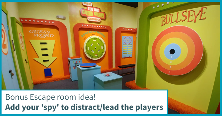 Bonus Escape room idea! Add your 'spy' to distract/lead the players
