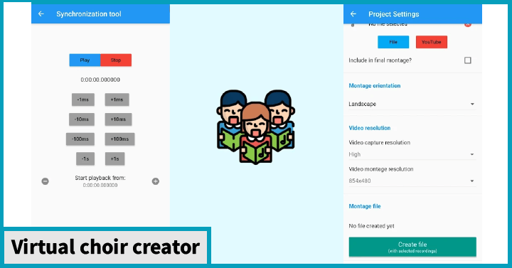 Virtual choir creator