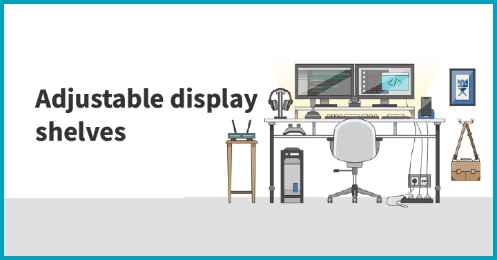 Adjustable display shelves