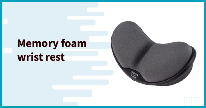 Memory foam wrist rest