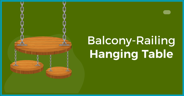 Balcony-Railing Hanging Table