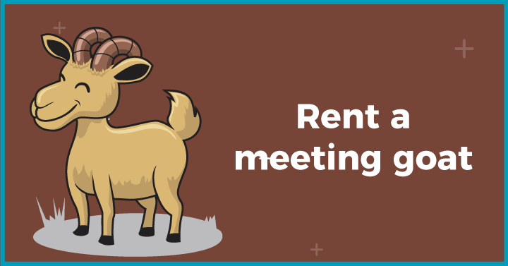 Rent a meeting goat