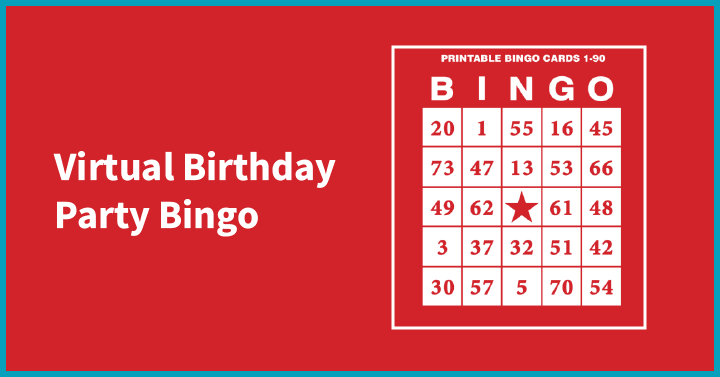 Virtual Birthday Party Bingo