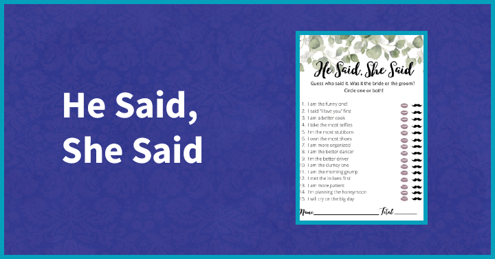 He Said, She Said