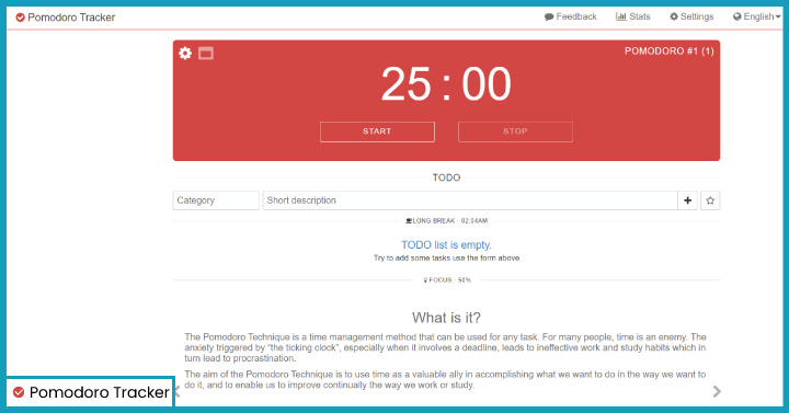 Pomodoro Tracker