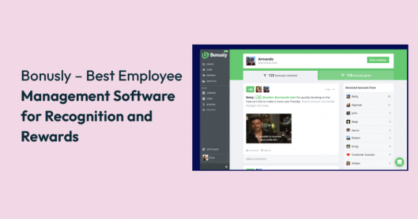 Bonusly – Best employee management software for recognition and rewards