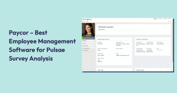 Paycor – Best employee management software for pulse survey analysis