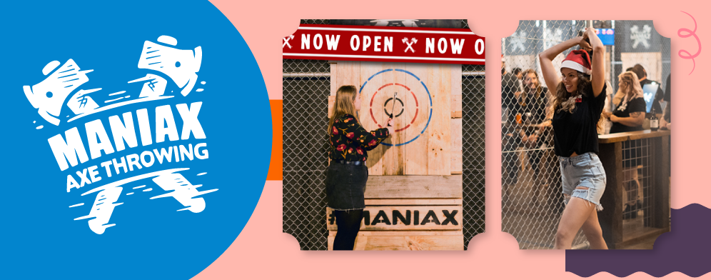 Enjoy Axe Throwing at Maniax