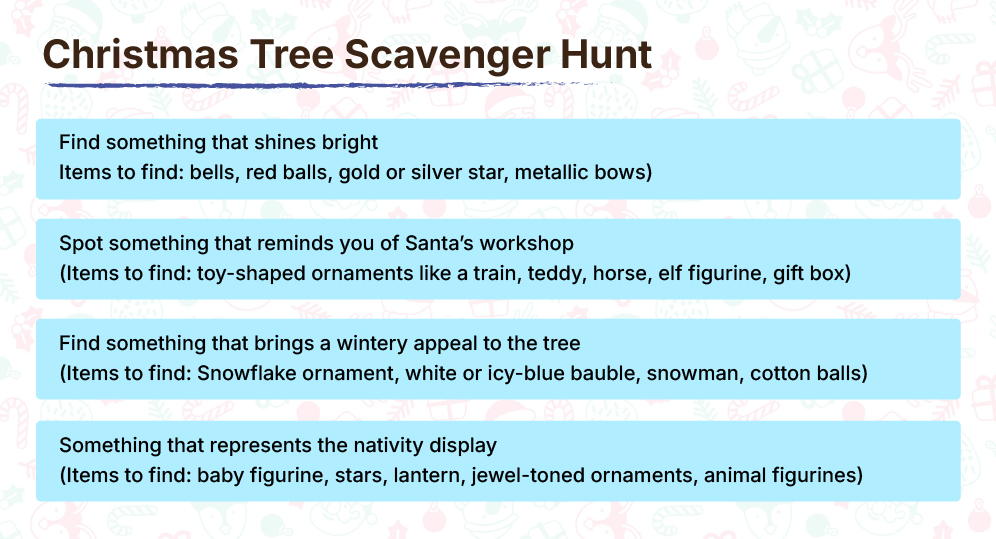 Christmas Tree Scavenger Hunt