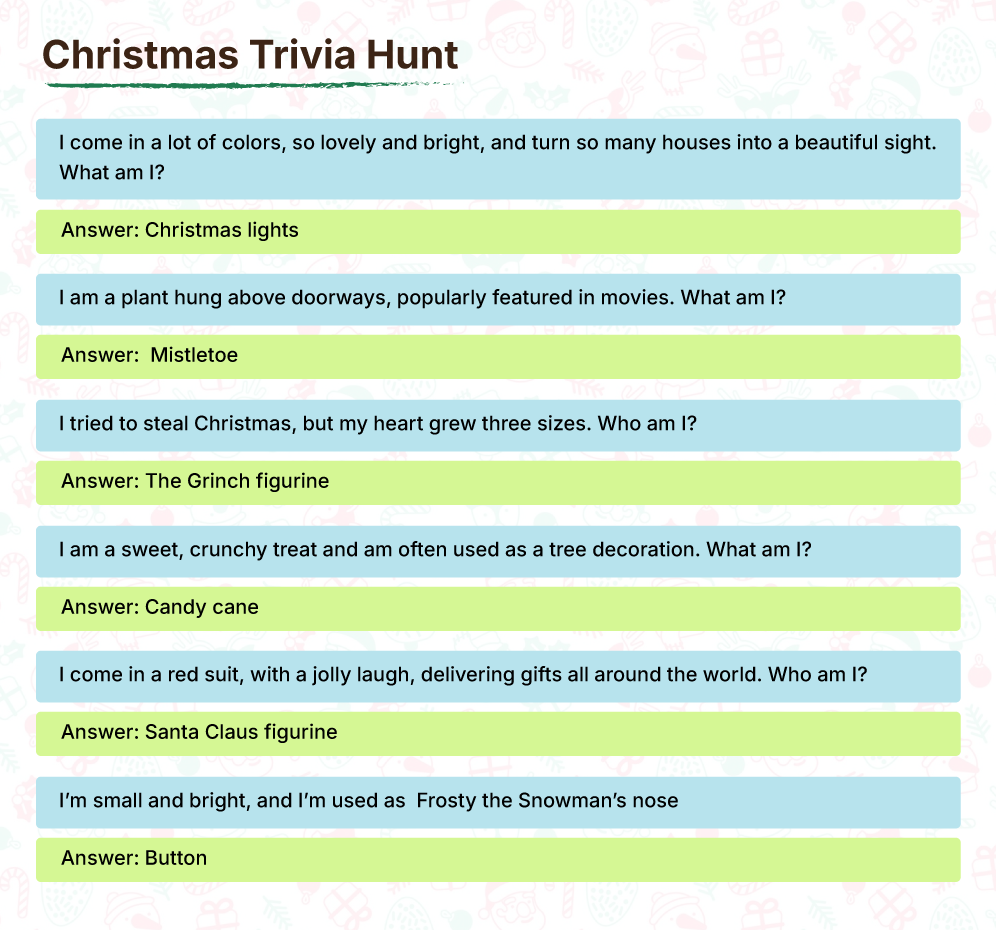 Christmas Trivia Hunt