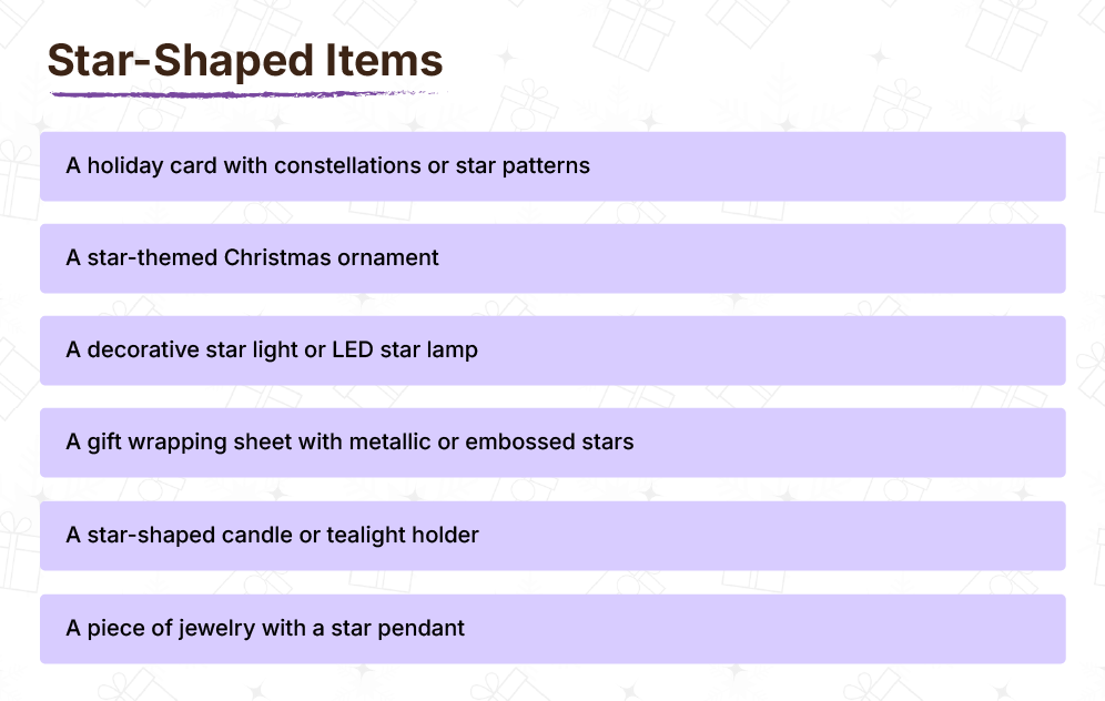 Star-Shaped Items