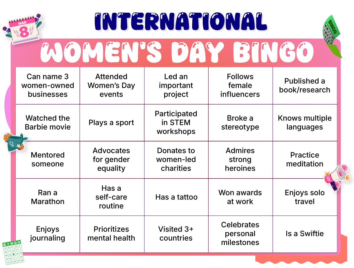 International women's day bingo